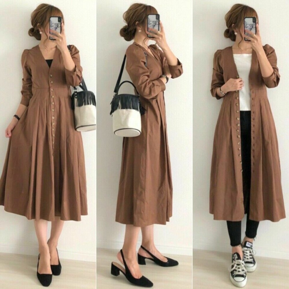 NWT ZARA TOFFEE PLEATED MIDI BUTTONS DRESS